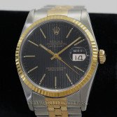 Rolex Vintage Datejust Ref 16233 Steel 18K Black Tapestry Dial Rolex Vintage Datejust Ref 16233 Steel 18K Black Tapestry Dial